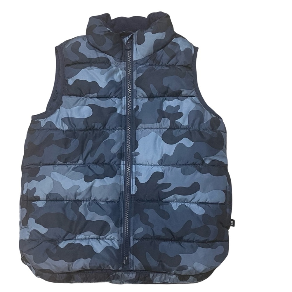 Baby GAP Blue Camouflage Vest - 5